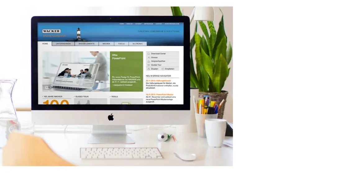 Brand Portal Beispiel anhand von Wacker
