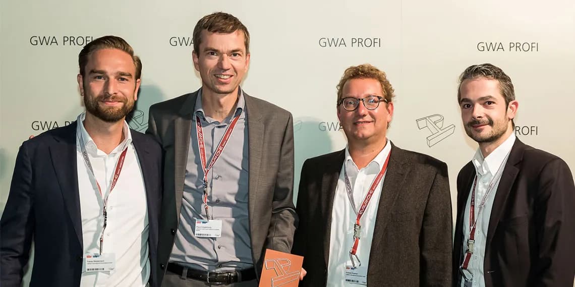 Team von interactive tools und Liebherr mit GWA Profi Award 2016.