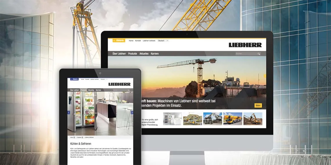 Screen Design anhand von Liebherr