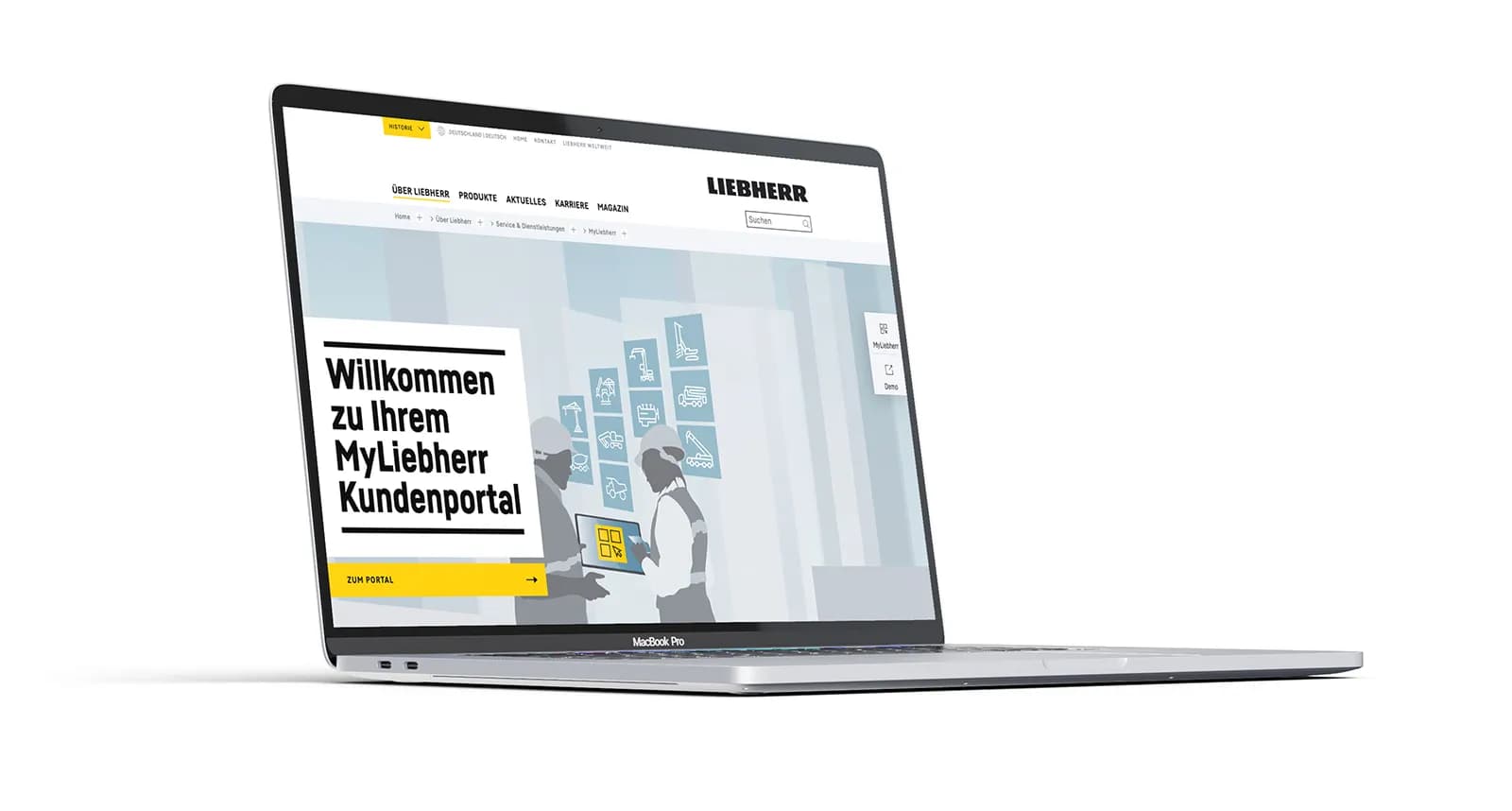 Liebherr Kundenportal Illustration