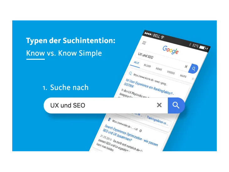 "Know" und "Know Spimple" Search Intents im Vergleich
