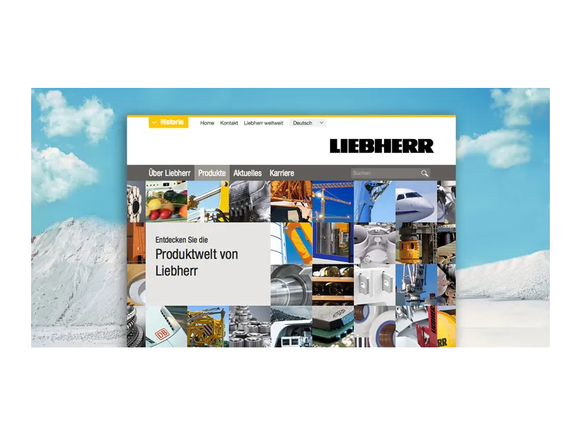 Liebherr Corporate Website Startseite 