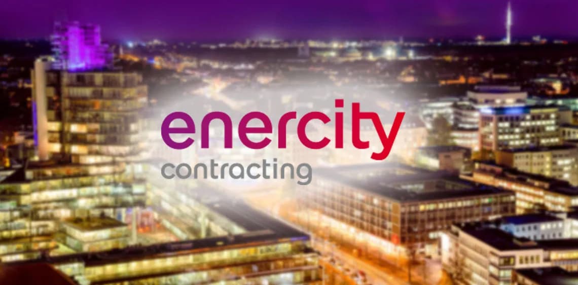 enercity contracting logo auf Stadthintergrund
