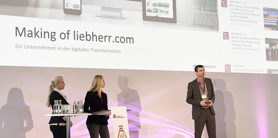 Klaus Cloppenburg beim Vortrag bei der Konferenz