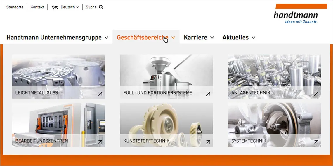 Geschäftsbereiche Handtmann Corporate Website