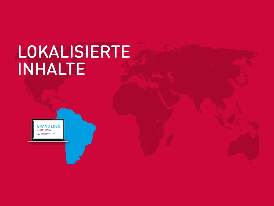 Lokalisierte Inhalte mit Weltkarte