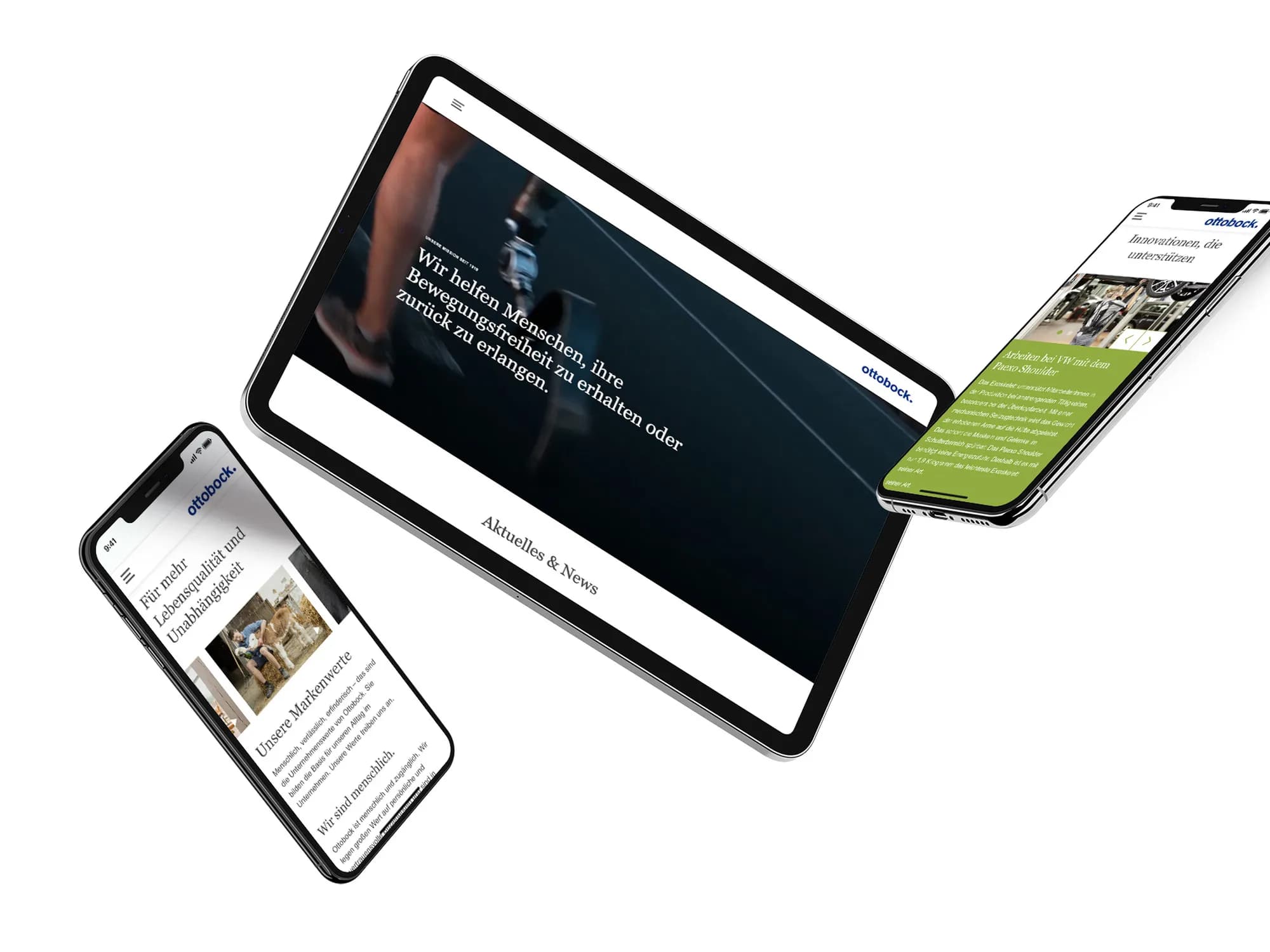 Ottobock Website in Devices