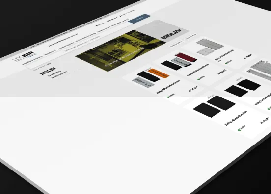 Perspektivische Ansicht einer UDOBÄR-Produktübersicht