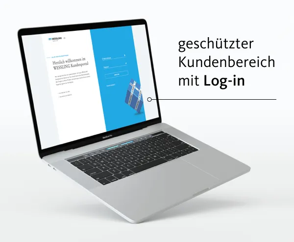 Log-in zu geschütztem Kundenbereich