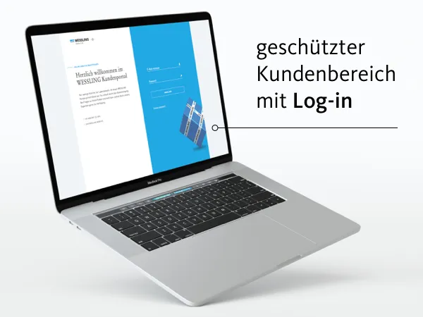 Log-in zu geschütztem Kundenbereich