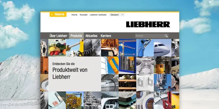 Liebherr Corporate Website Startseite